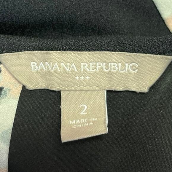 Banana Republic Black Multicolor Camo Short Sleeve Mini Pencil Sheath Dress 2 - Picture 4 of 5